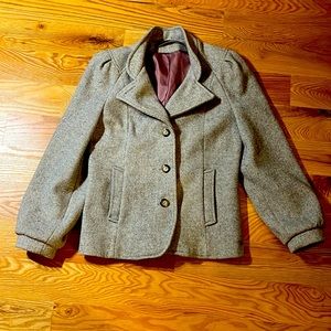 Vintage puff sleeve/shoulder wool jacket